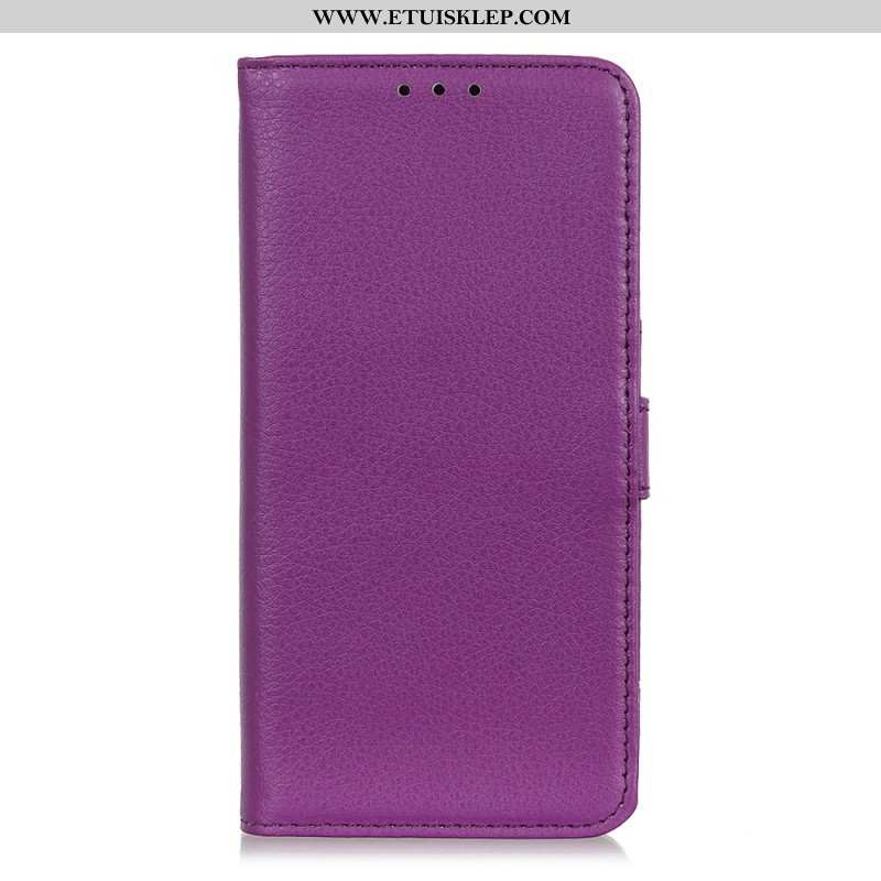 Etui Folio do Samsung Galaxy A13 5G / A04s Wysokiej Jakości Sztuczna Skóra Liczi